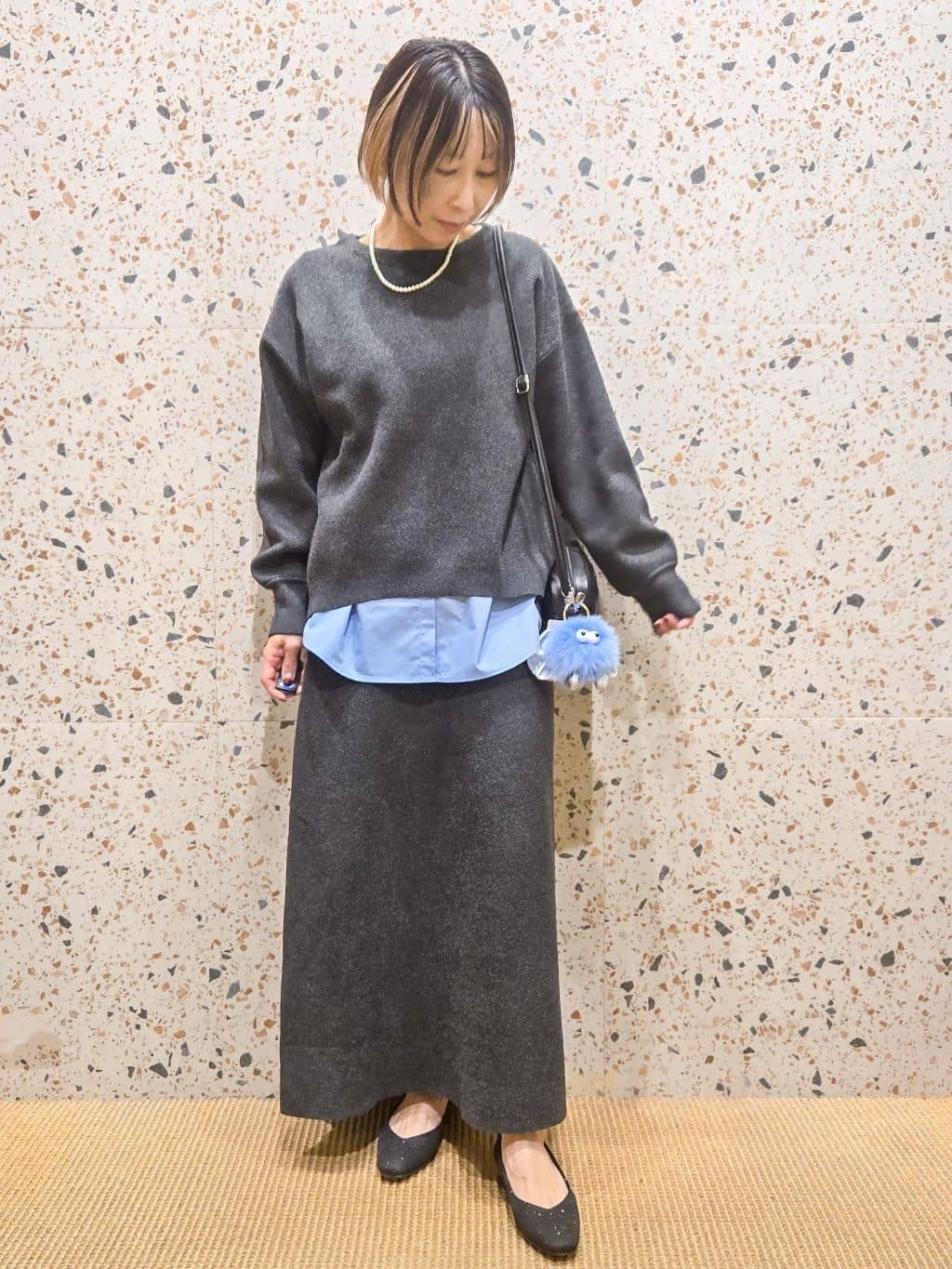 yoshimiさんの「OPAQUE.CLIP｜サイド編地切替ニットトップス／セットアップ対応【洗濯機OK】」を使ったコーディネート