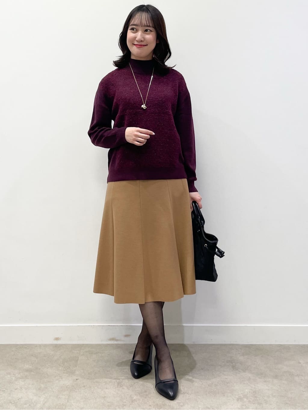 yukariさんの「Reflect｜アーガイル柄ハイネックニット」を使ったコーディネート