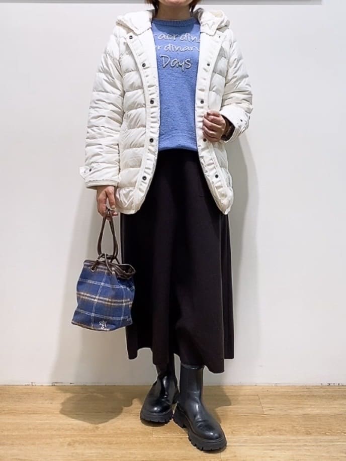 Hamaさんの「Dessin｜【撥水・2WAY】ミュラーダウンコートミドル丈」を使ったコーディネート