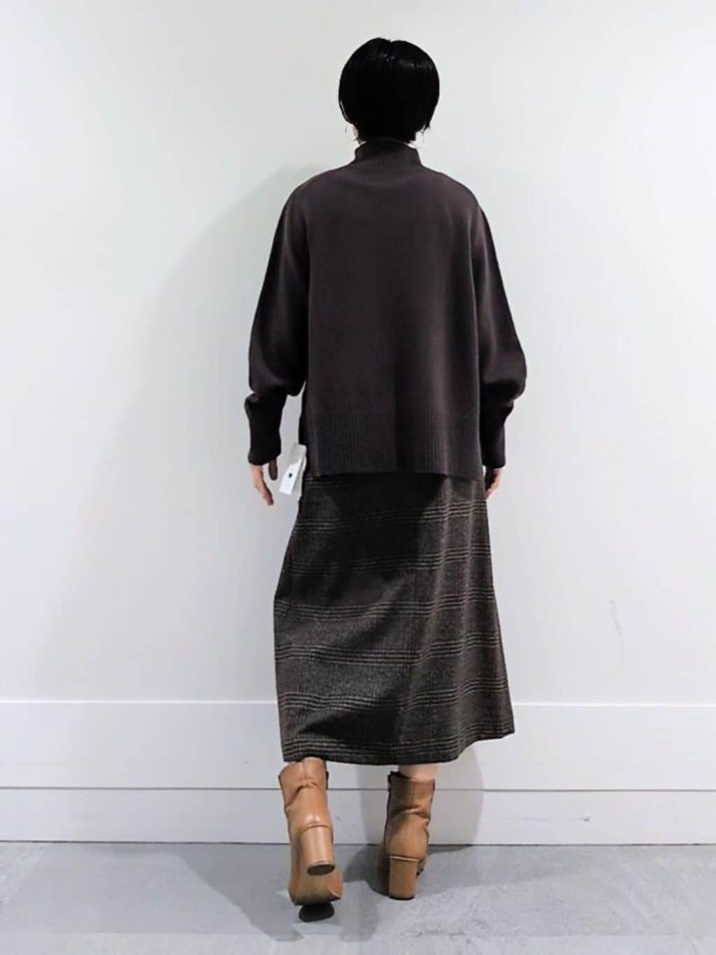 ミズタさんの「UNTITLED｜【8色展開/洗える】ウールカシミヤ ハイネックニット」を使ったコーディネート