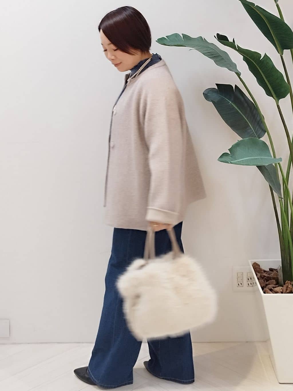 s u g iさんの「UNTITLED｜【軽アウター/ミドル丈】ウールニットコーディガン」を使ったコーディネート