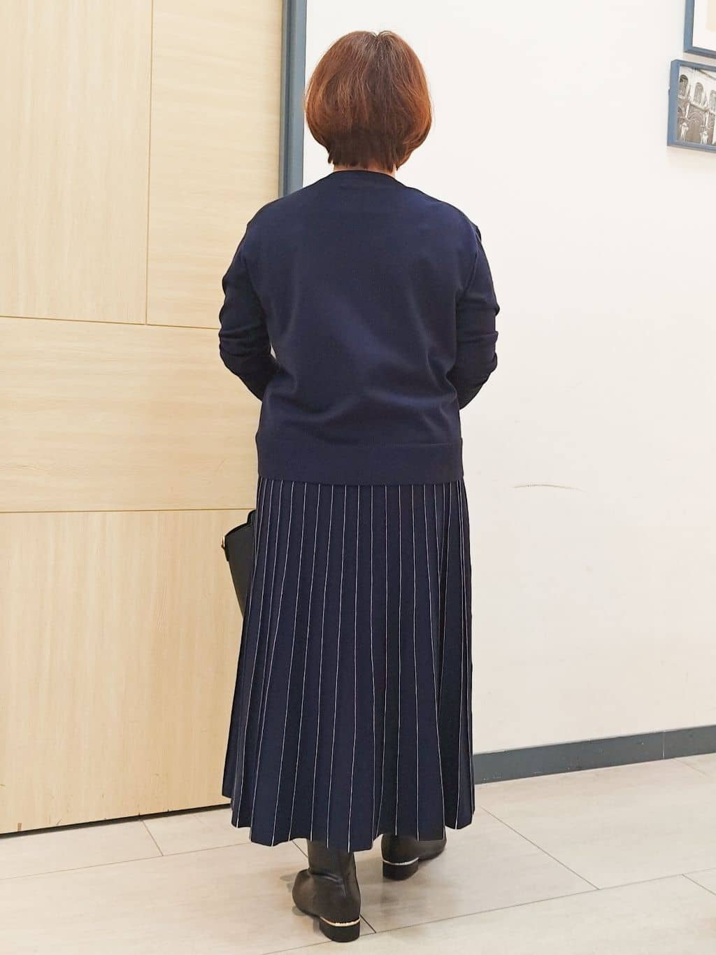 むぅポンさんの「grove｜【SETUP可能】冬から春まで心地よく　タック編みオーバーサイズニット」を使ったコーディネート