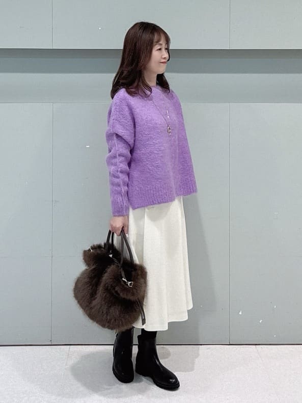 makiさんの「UNTITLED｜【ゆったり】アルパカ混シャギーニット」を使ったコーディネート