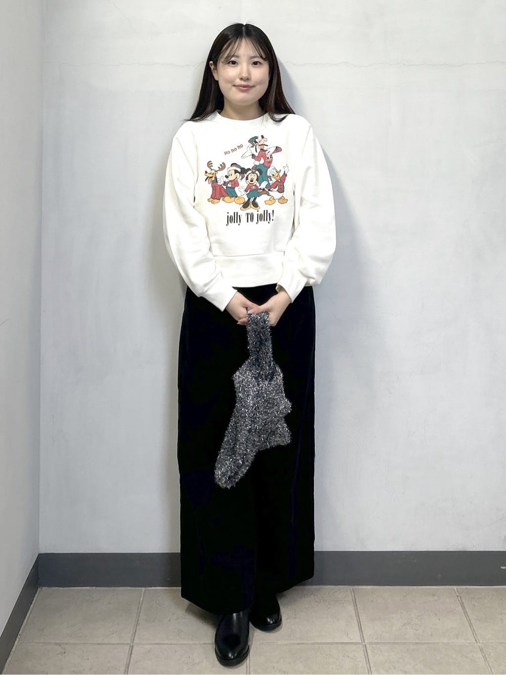 sayaさんの「OPAQUE.CLIP｜《Mickey Mouse》プリントアソートスウェット【洗濯機OK】」を使ったコーディネート