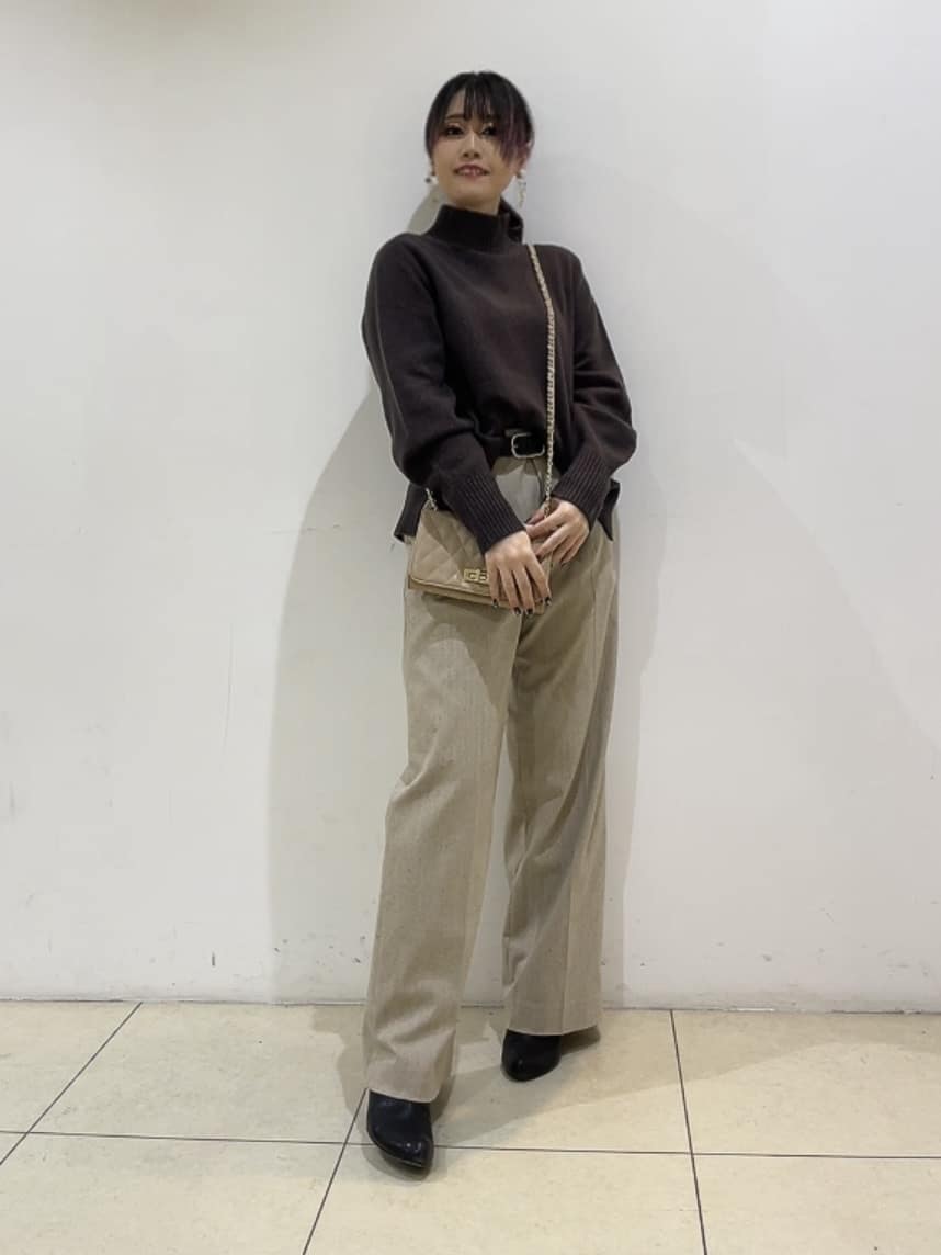 watanabeさんの「UNTITLED｜【8色展開/洗える】ウールカシミヤ ハイネックニット」を使ったコーディネート