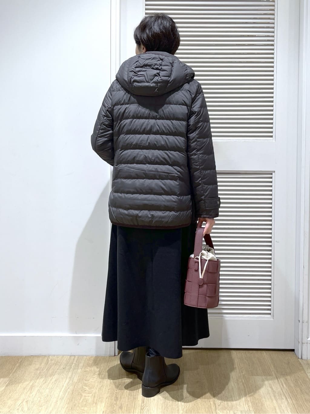 Miyazakiさんの「Dessin｜【洗える】ペイント風刺繍入り配色ラインニット」を使ったコーディネート