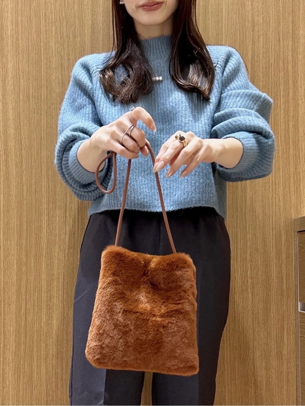 maiさんの「OPAQUE.CLIP｜MIXミドルゲージショートあぜニット【洗濯機OK】」を使ったコーディネート