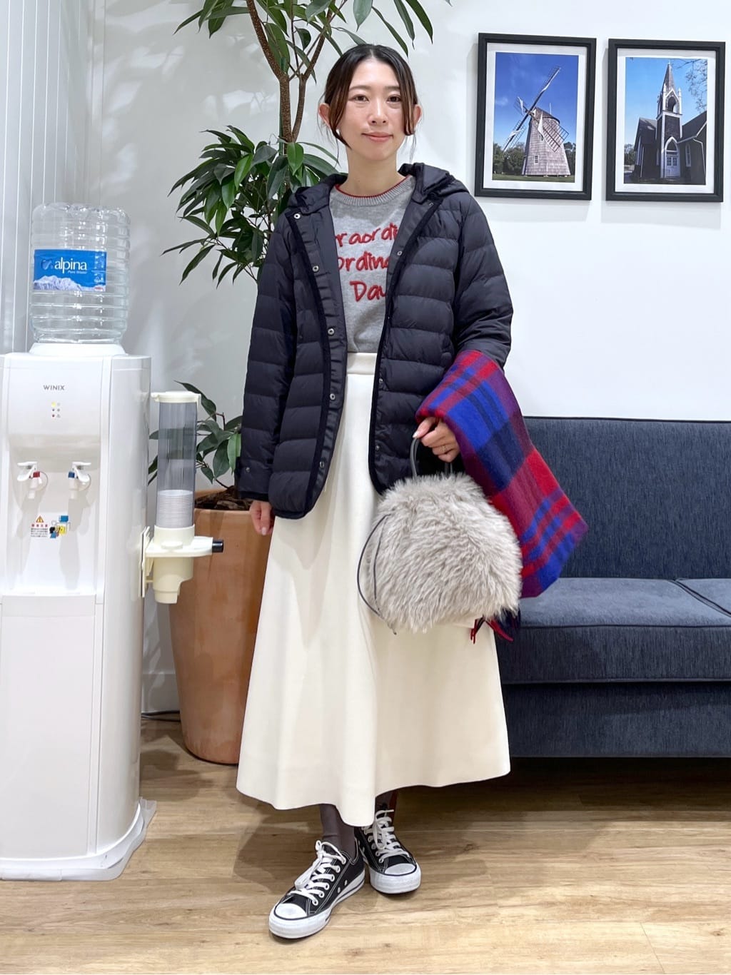 canaさんの「Dessin｜【撥水・2WAY】ミュラーダウンコートミドル丈」を使ったコーディネート