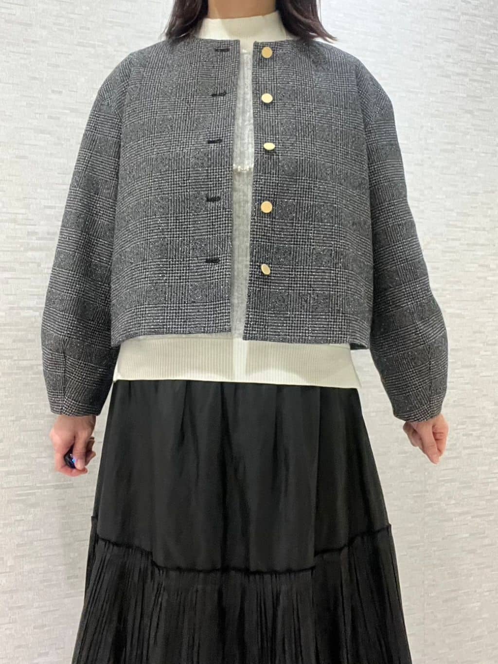 marikoさんの「Reflect｜アーガイル柄ハイネックニット」を使ったコーディネート