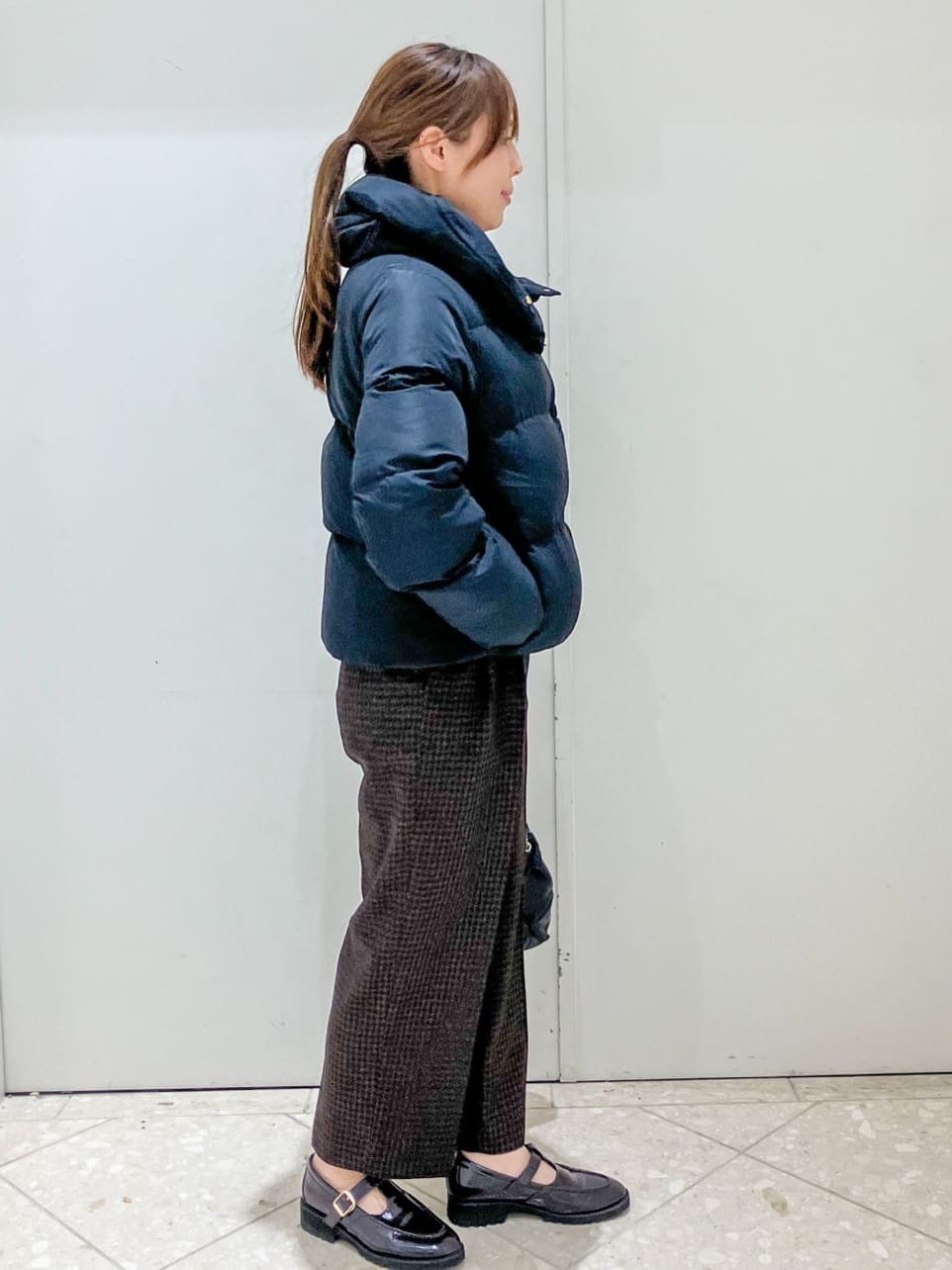  Maruさんの「OPAQUE.CLIP｜KAWADAダウンショートコート【撥水／洗濯機OK／静電気防止裏地】《XS～LL》」を使ったコーディネート