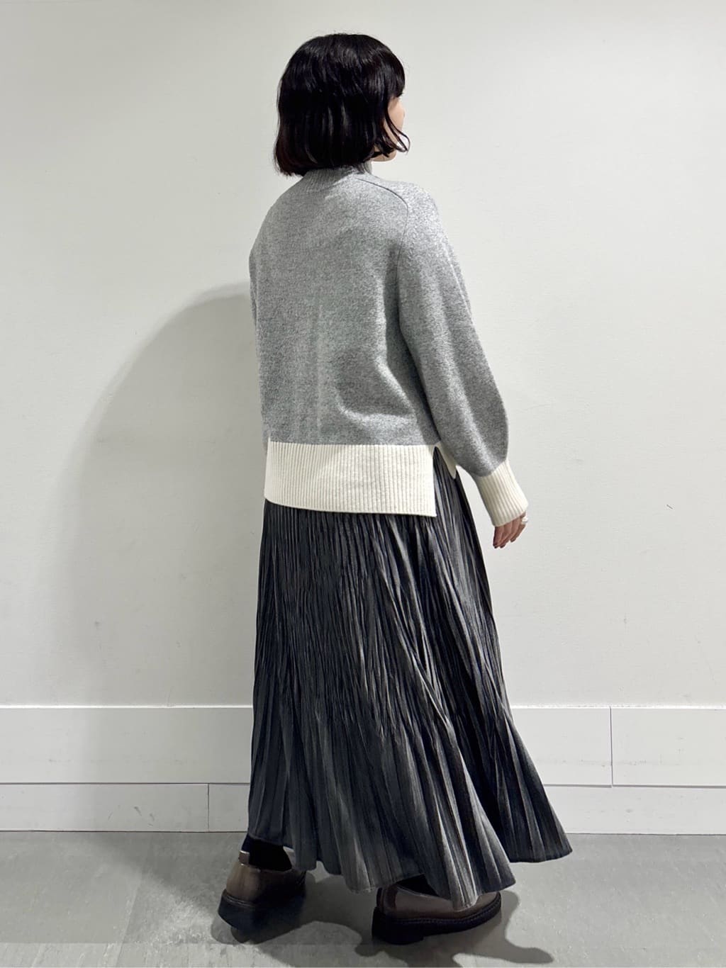 モエカさんの「UNTITLED｜【8色展開/洗える】ウールカシミヤ ハイネックニット」を使ったコーディネート