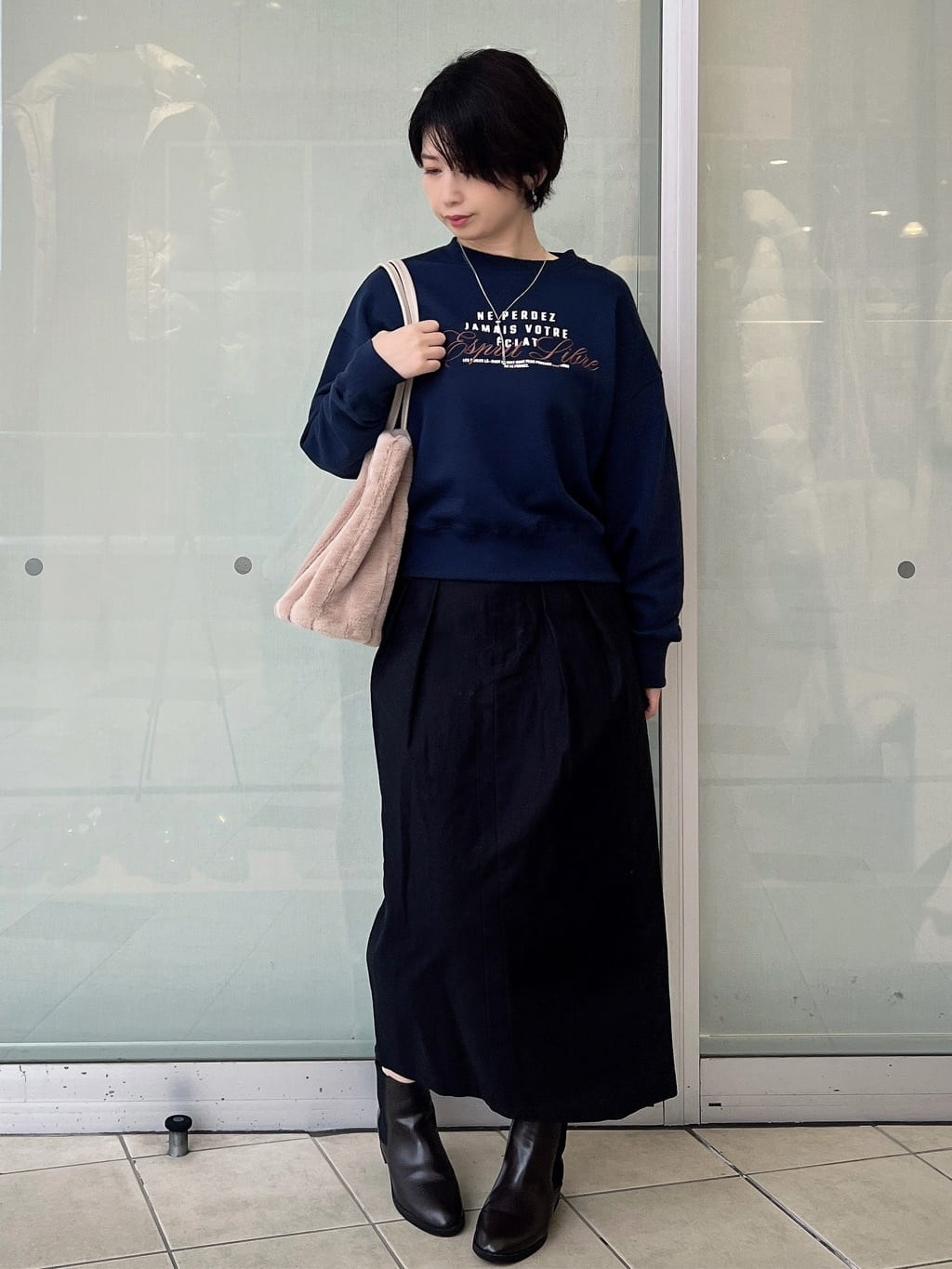 yo-koさんの「OPAQUE.CLIP｜裏毛プリント刺繍ロゴ【洗濯機OK】」を使ったコーディネート