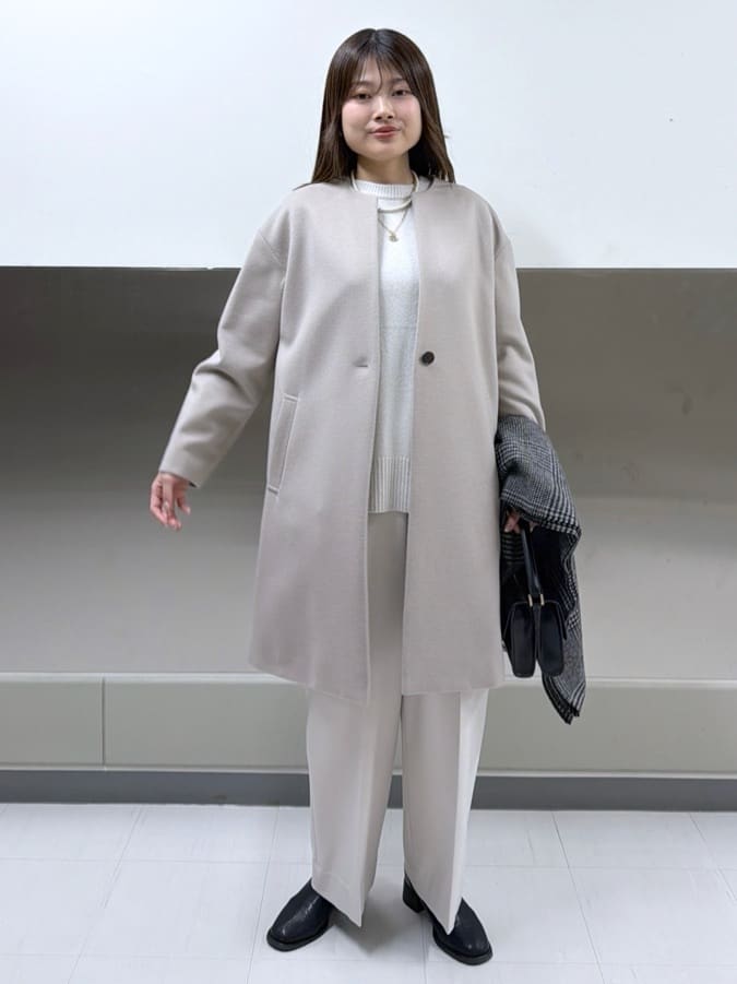kanaさんの「UNTITLED｜【重ね着もおすすめ/洗える】ウールカシミヤ クルーネックニット」を使ったコーディネート