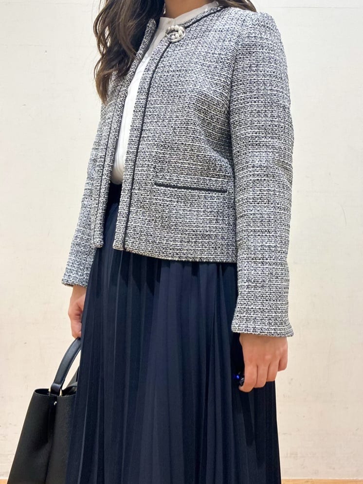 kurumiさんの「OPAQUE.CLIP｜《通勤対応》 コットンツイードジャケット」を使ったコーディネート