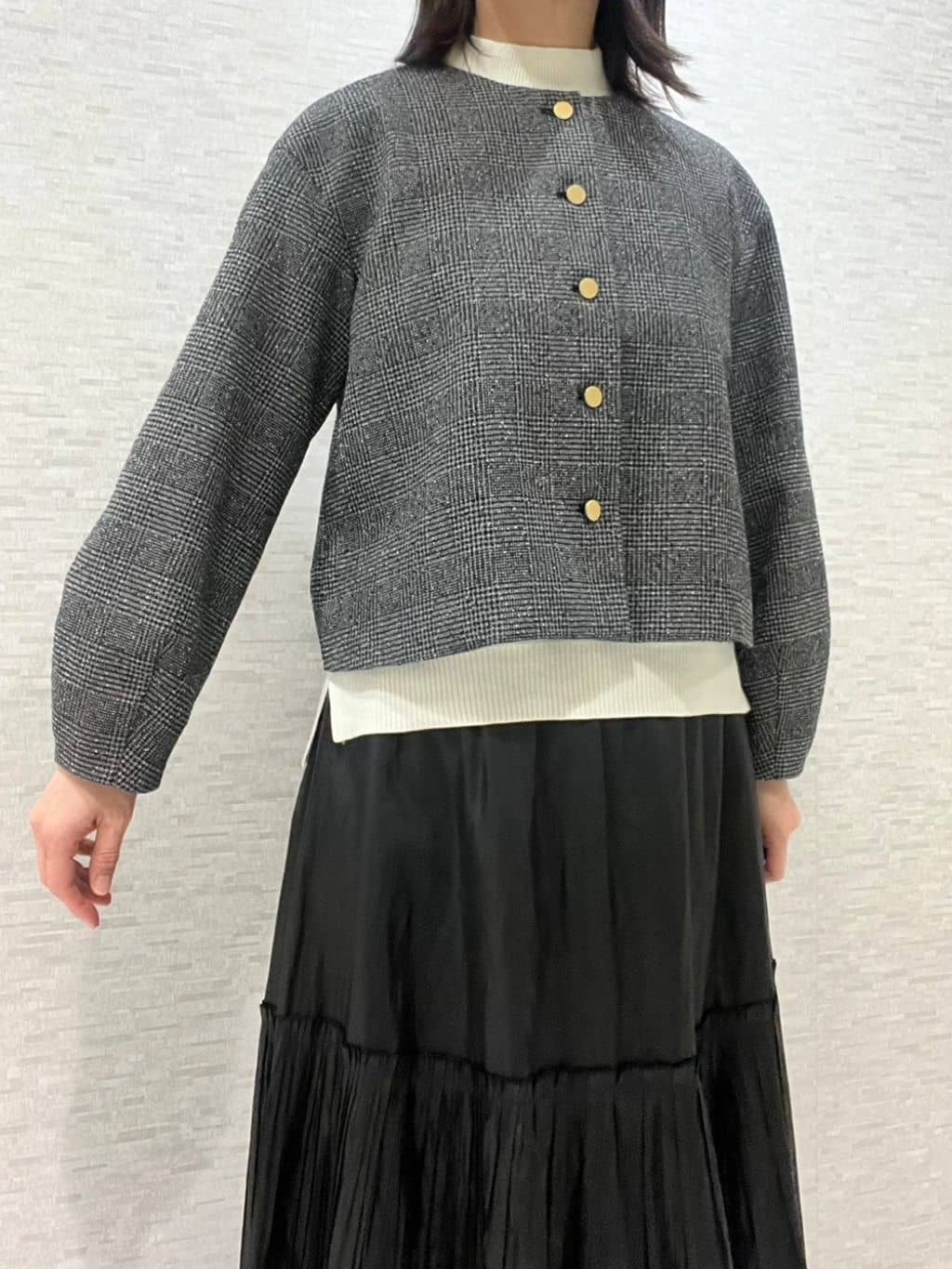 marikoさんの「Reflect｜アーガイル柄ハイネックニット」を使ったコーディネート