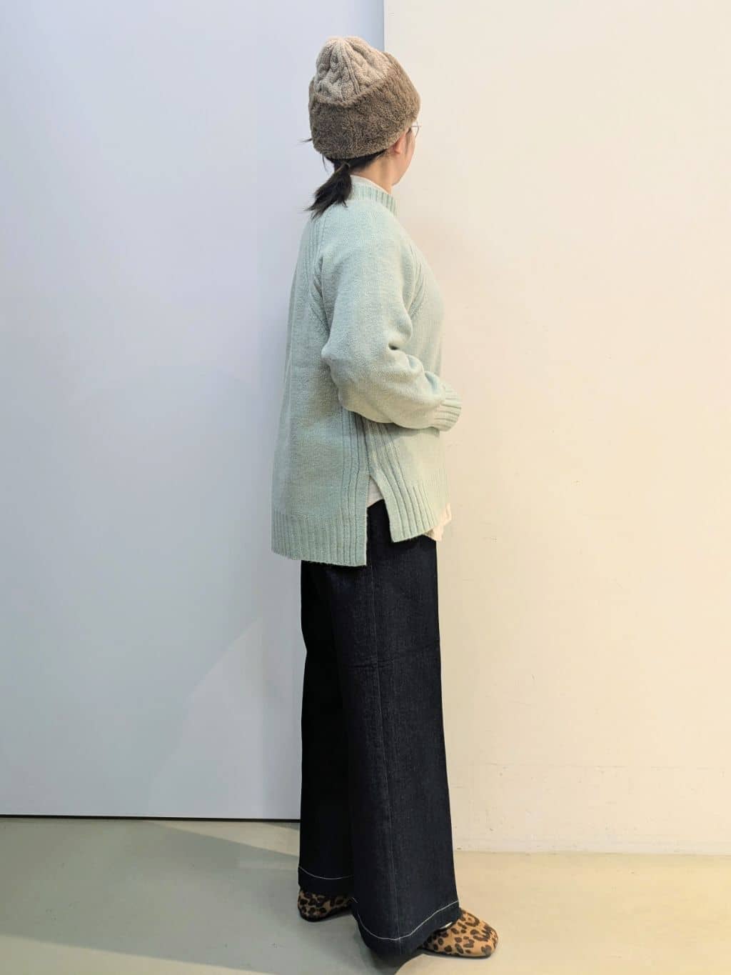 kotoさんの「THE SHOP TK｜ふんわり柔らかきれい色 ウール混ハイネックニット」を使ったコーディネート