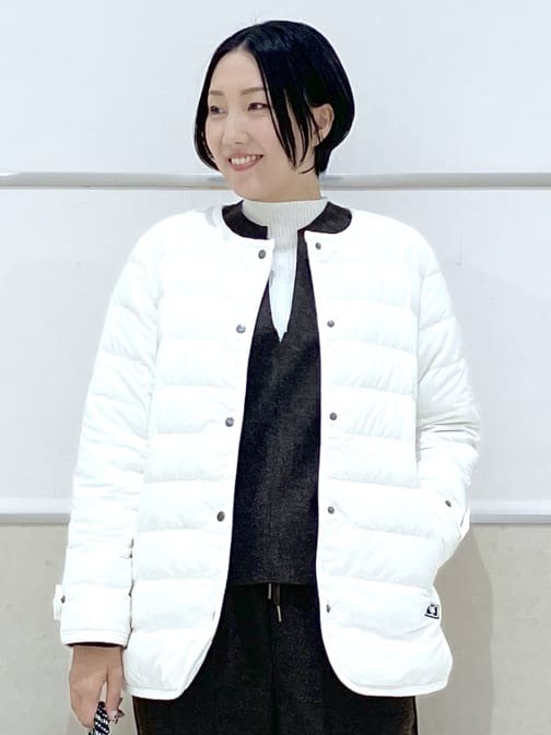 eriko さんの「Dessin｜【撥水・2WAY】ミュラーダウンコートミドル丈」を使ったコーディネート