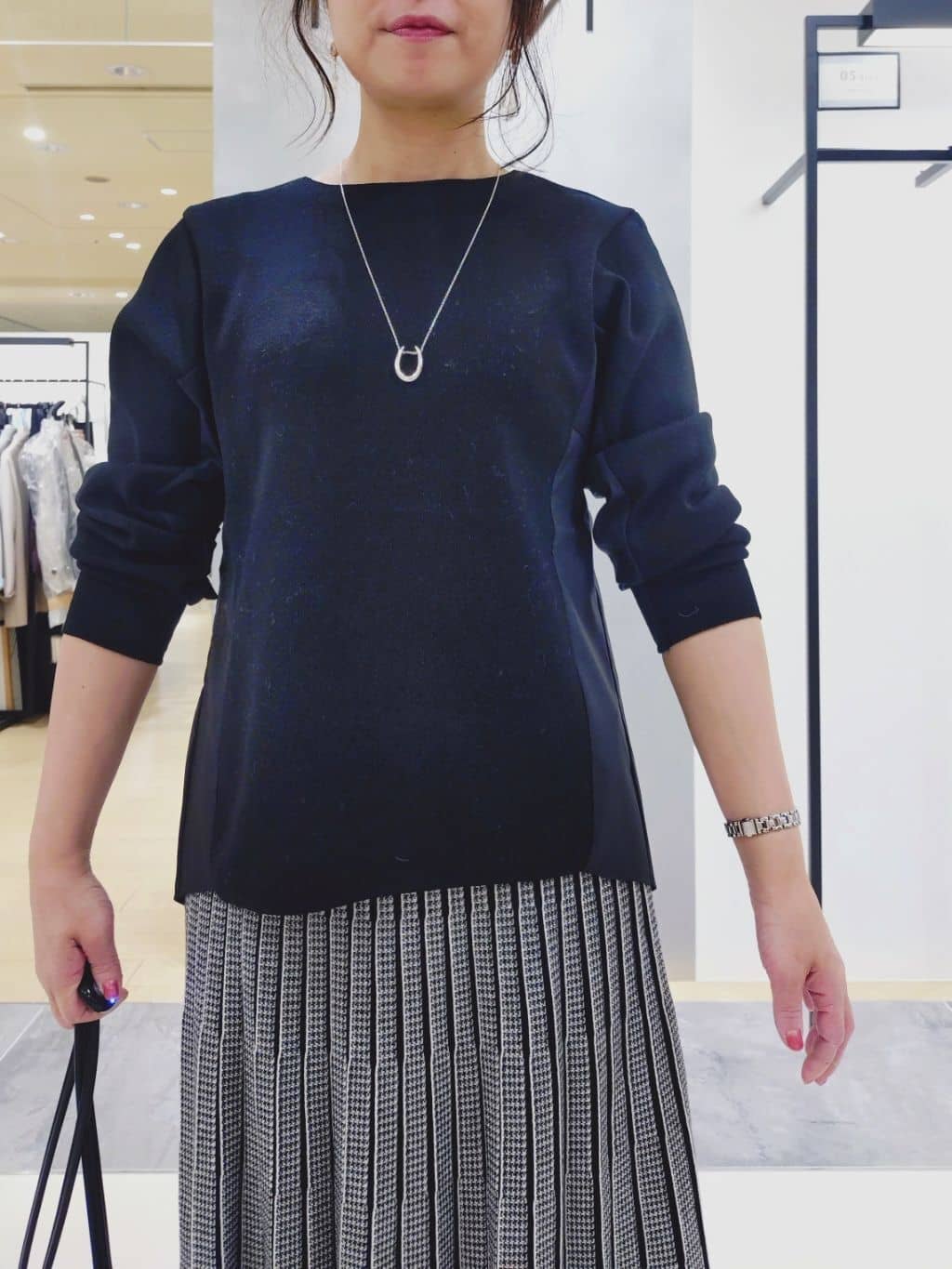 TOMOMIさんの「INDIVI｜【軽量／ウール混】ライトフォルム ロングコート」を使ったコーディネート
