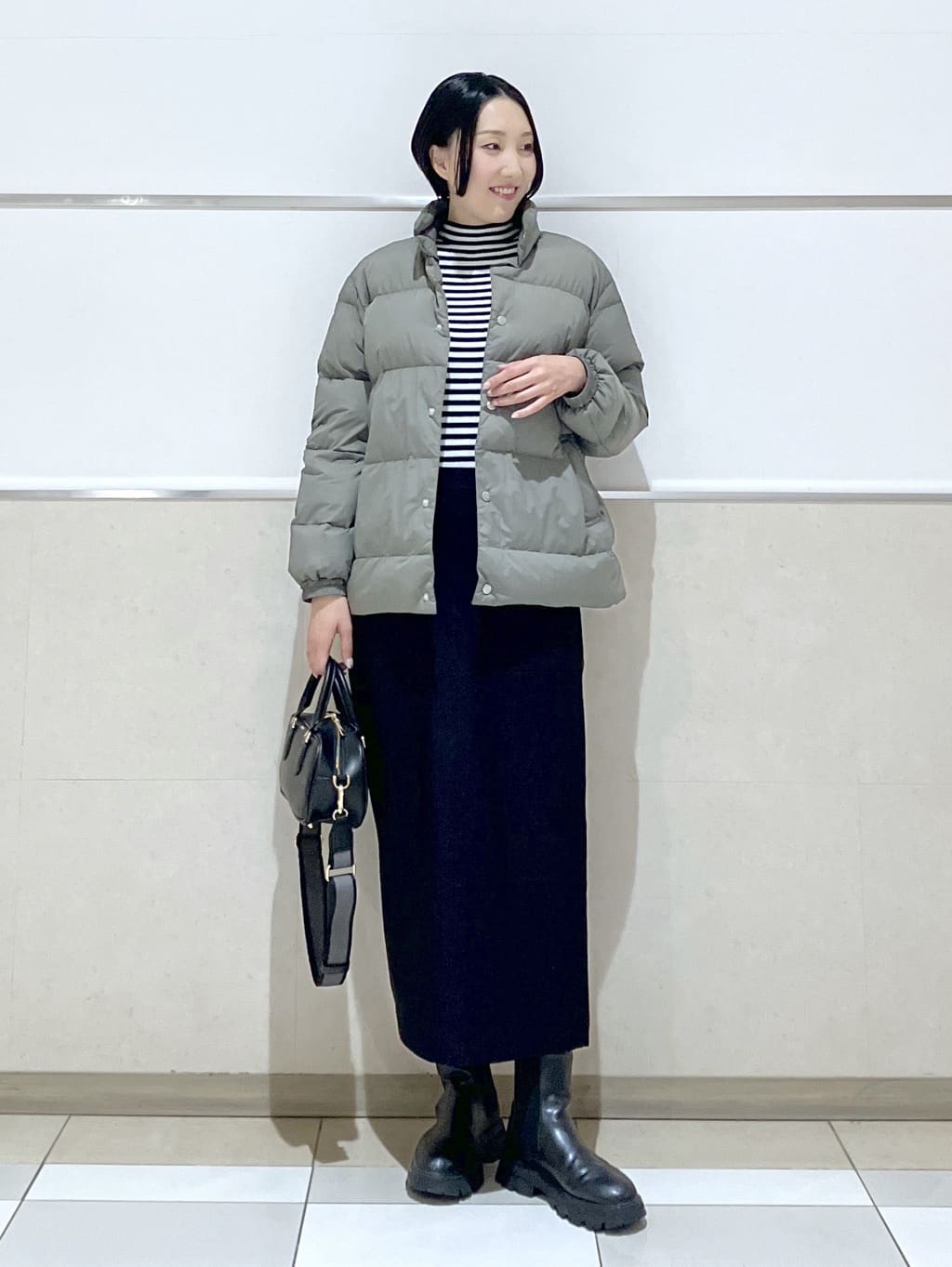 eriko さんの「Dessin｜【洗える】リブタートルネックニット」を使ったコーディネート