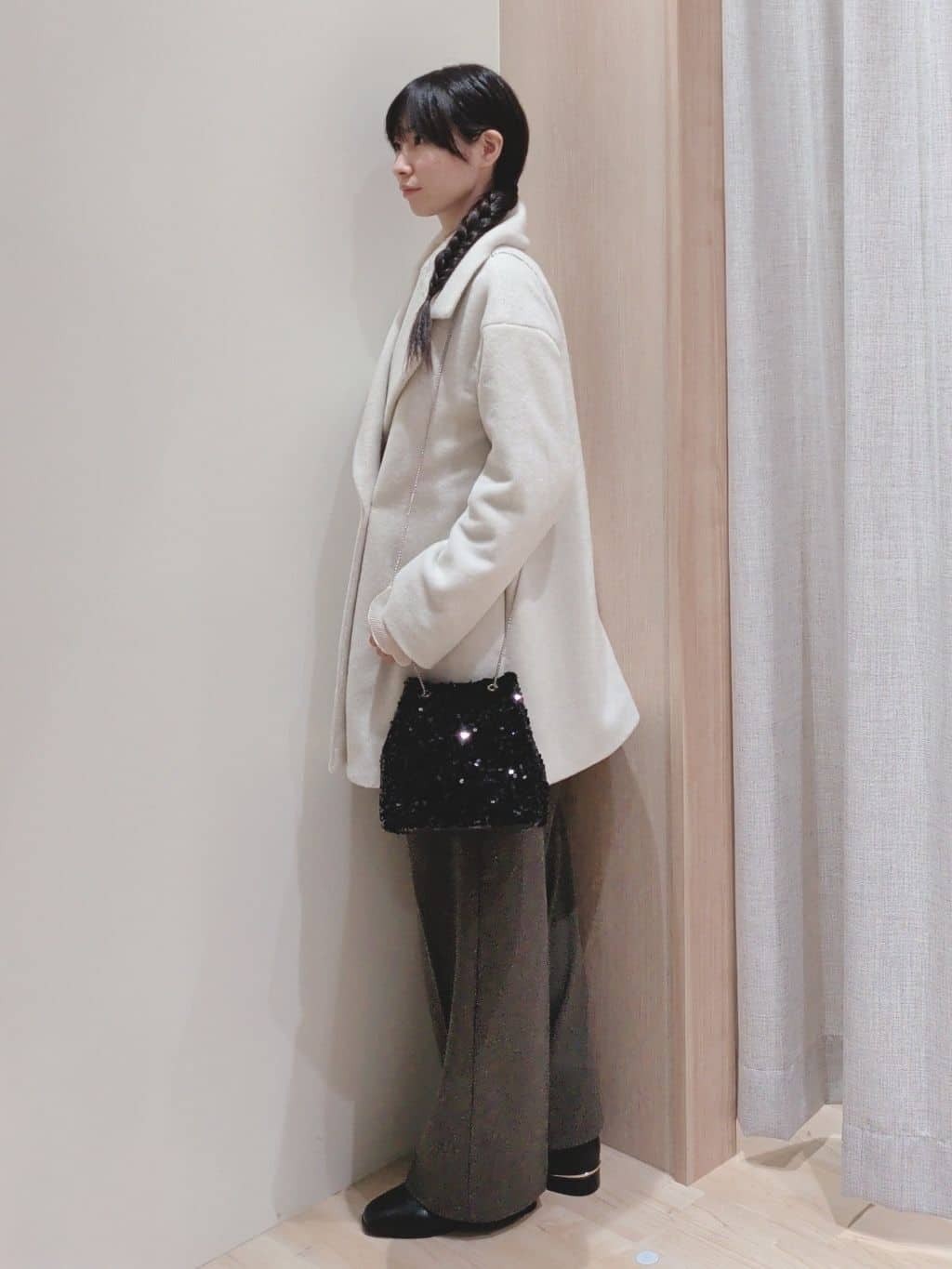 Yuiさんの「grove｜プリーツレイヤードニットプルオーバー」を使ったコーディネート