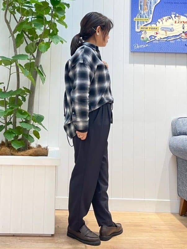 msatoさんの「Dessin｜【洗える】マットドレープワイドパンツ」を使ったコーディネート