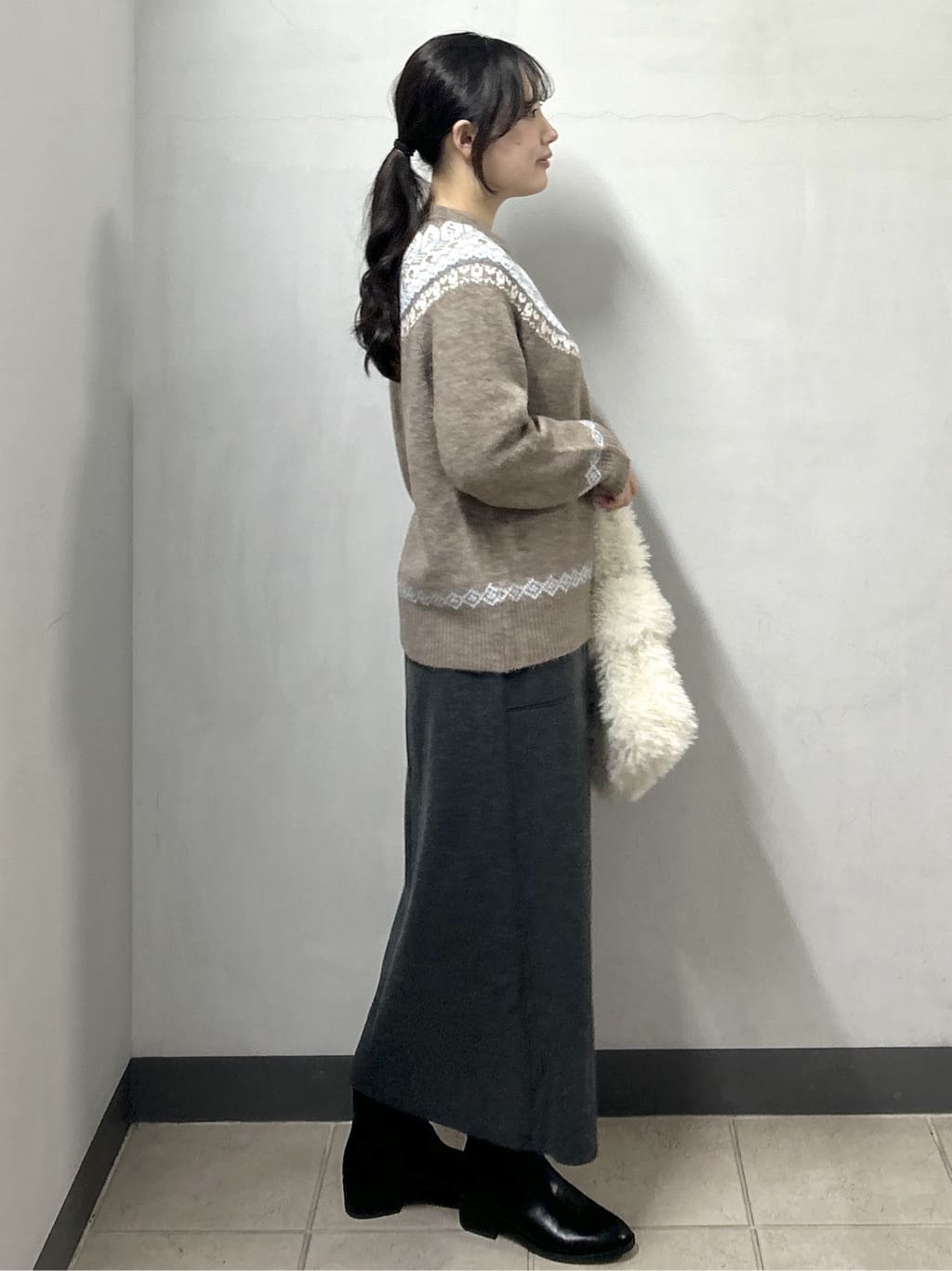 sayaさんの「OPAQUE.CLIP｜ノルディック調ニット【洗濯機OK】」を使ったコーディネート