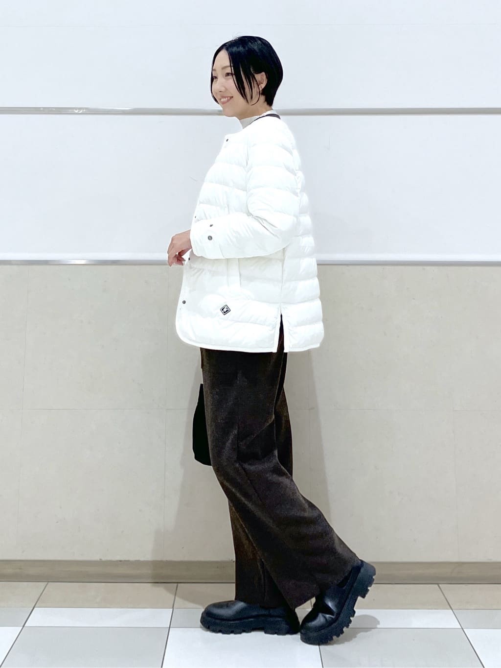 eriko さんの「Dessin｜【撥水・2WAY】ミュラーダウンコートミドル丈」を使ったコーディネート