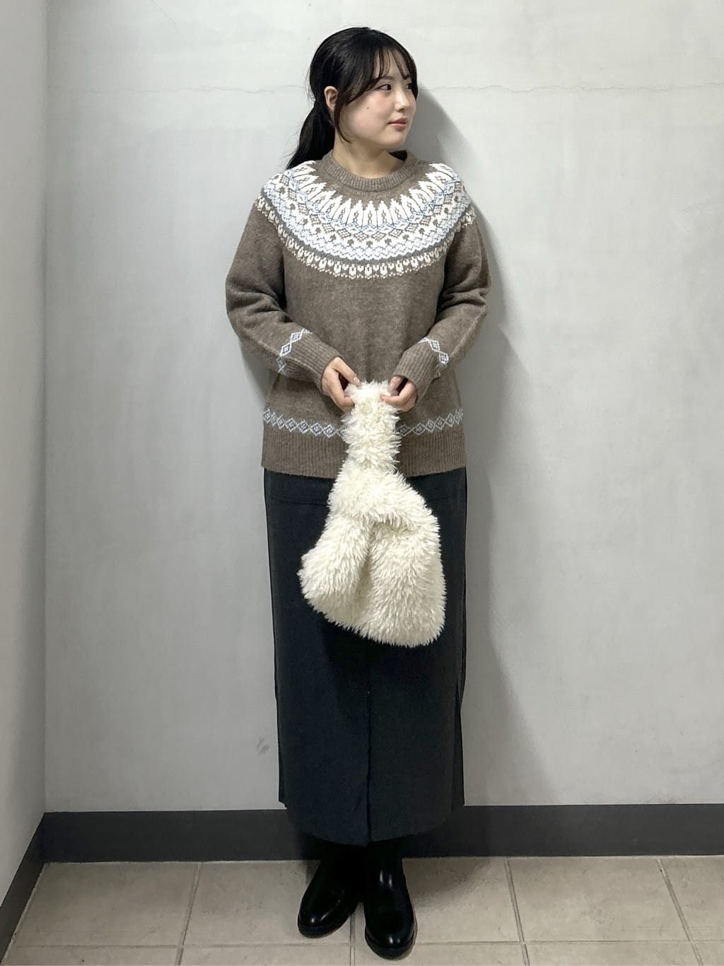 sayaさんの「OPAQUE.CLIP｜ノルディック調ニット【洗濯機OK】」を使ったコーディネート