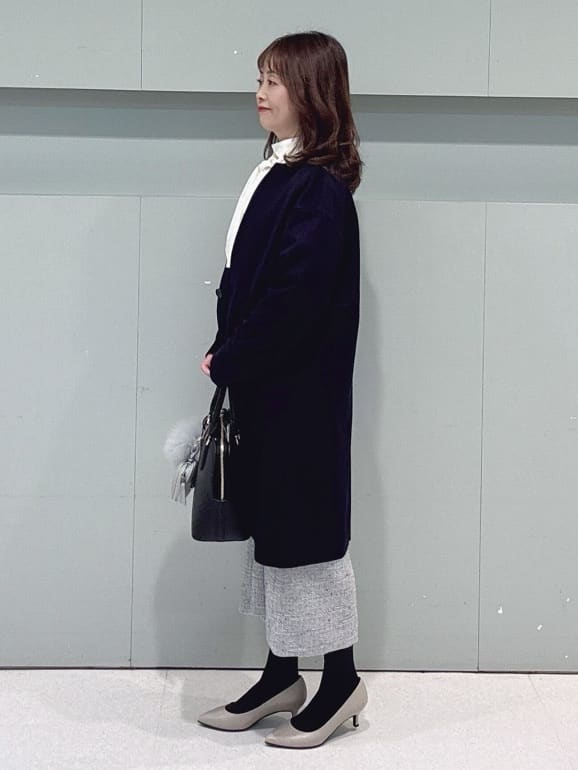 makiさんの「UNTITLED｜【洗える/細見え】ツイード ジャンパースカート」を使ったコーディネート