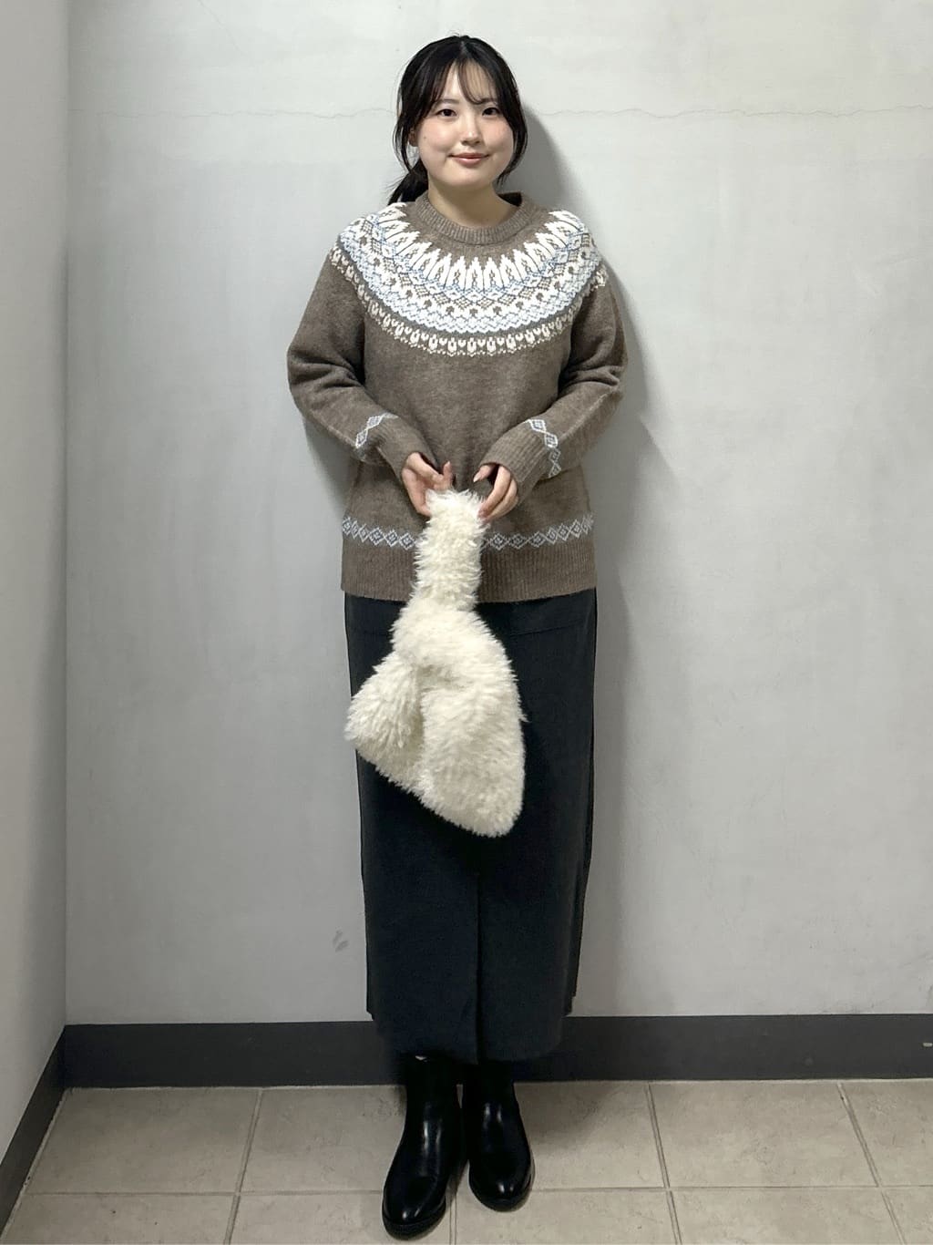 sayaさんの「OPAQUE.CLIP｜ノルディック調ニット【洗濯機OK】」を使ったコーディネート