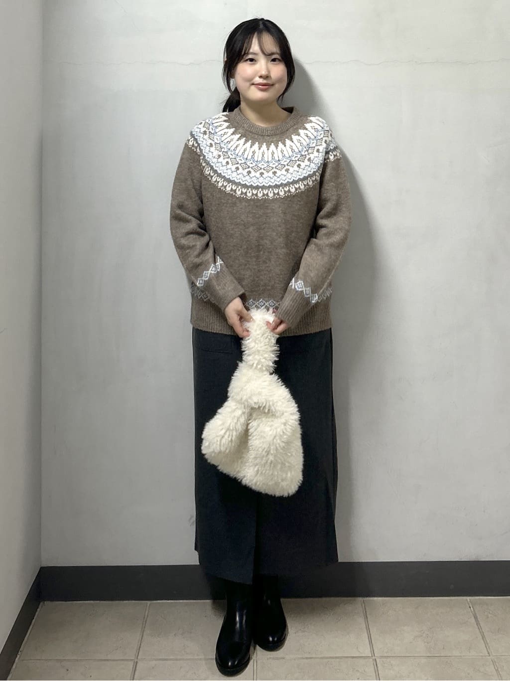 sayaさんの「OPAQUE.CLIP｜ノルディック調ニット【洗濯機OK】」を使ったコーディネート