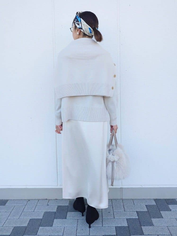 MUTSUKOさんの「UNTITLED｜【8色展開/洗える】ウールカシミヤ ハイネックニット」を使ったコーディネート
