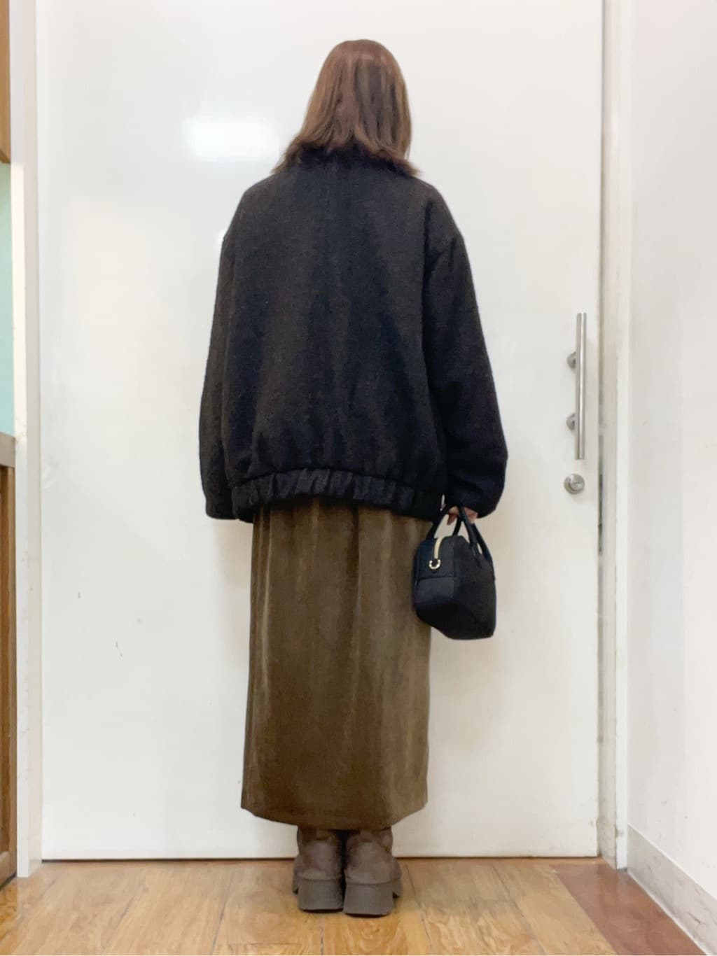 sakiさんの「SHOO･LA･RUE｜【S-LL】美シルエットの タンドツイードブルゾン」を使ったコーディネート