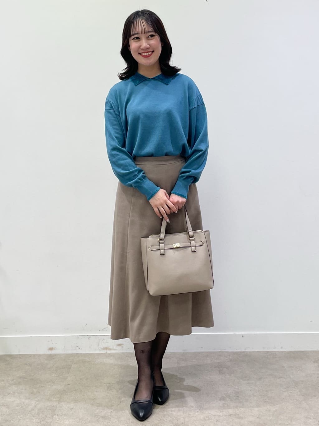 yukariさんの「Reflect｜【SS-4Lサイズ／衿が顔に当たらない◎】スタンドネックミドルコート」を使ったコーディネート