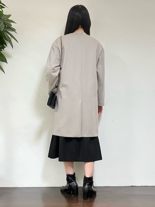 カレンさんの「UNTITLED｜【大人フェミニン/トレンド】ニット&times;ジャカード ドッキングワンピース」を使ったコーディネート