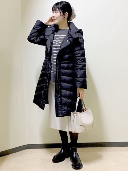  beni_gingerさんの「Reflect｜【SS-4Lサイズ／ウエスト調整可】フーデッドロングダウンコート」を使ったコーディネート