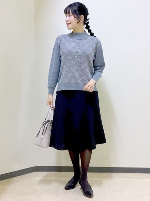  beni_gingerさんの「Reflect｜アーガイル柄ハイネックニット」を使ったコーディネート