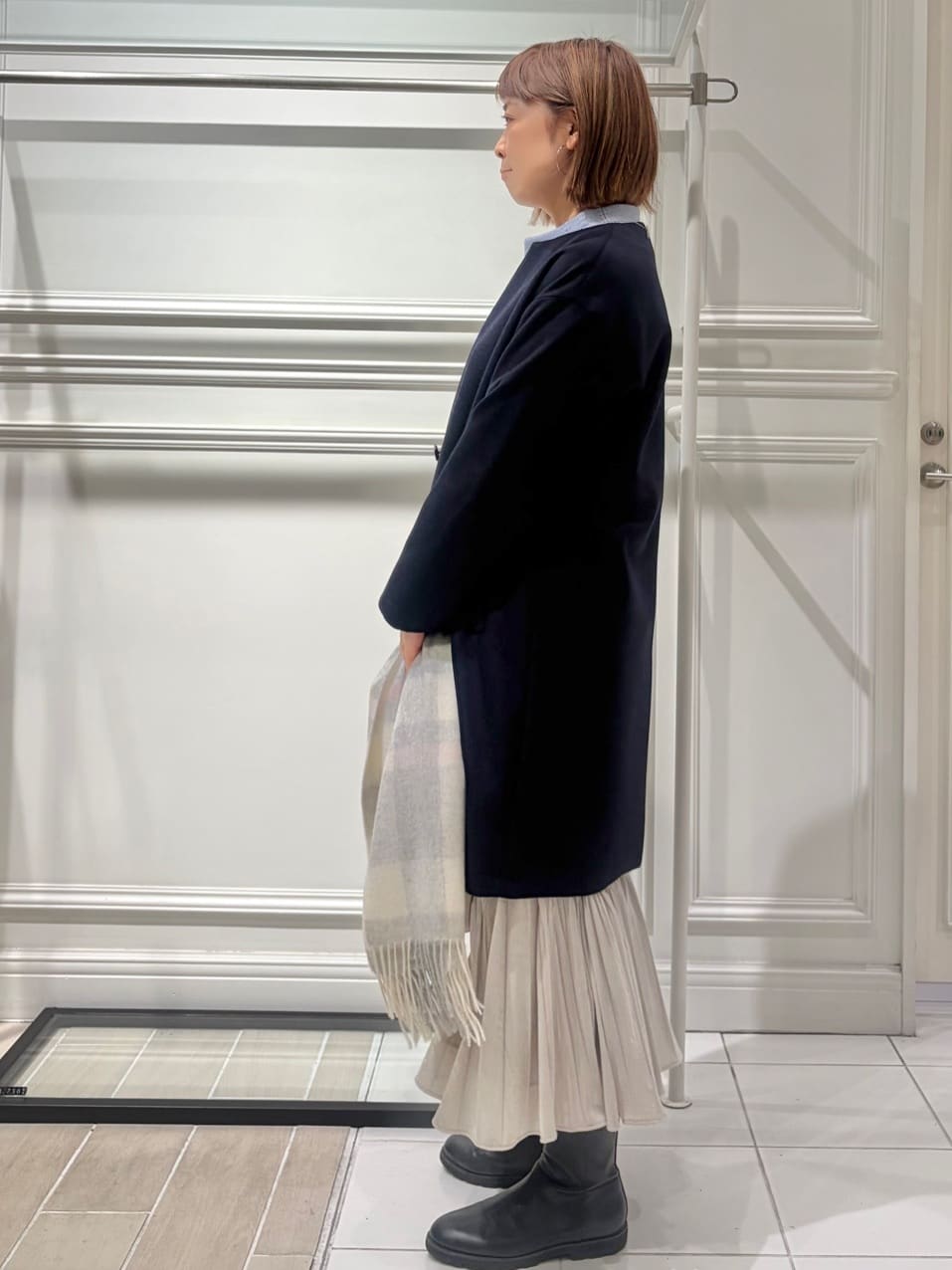 AKKOさんの「UNTITLED｜【洗える】スポンディッシュ ボトルネックニット」を使ったコーディネート
