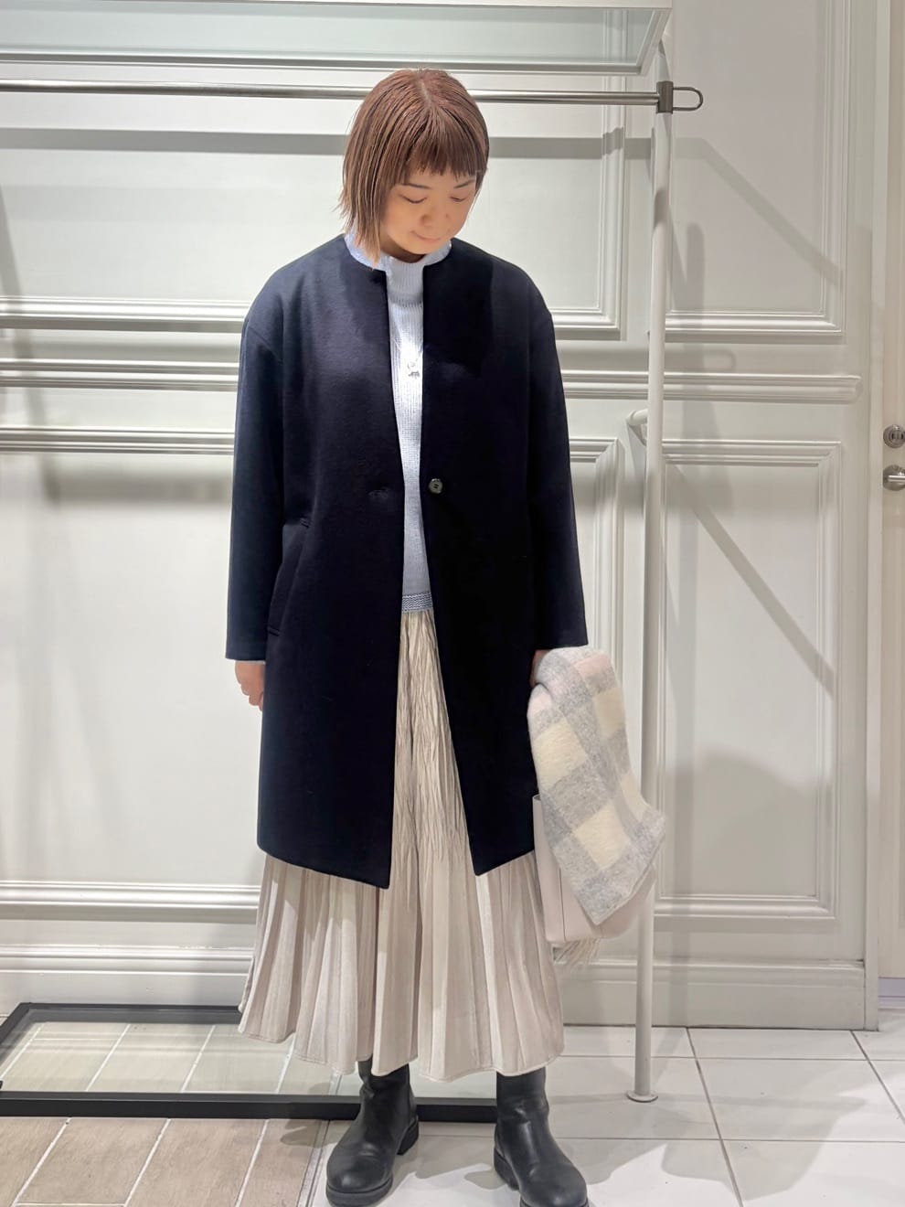 AKKOさんの「UNTITLED｜【洗える】スポンディッシュ ボトルネックニット」を使ったコーディネート