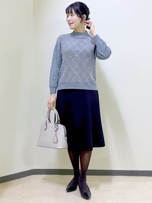  beni_gingerさんの「Reflect｜アーガイル柄ハイネックニット」を使ったコーディネート