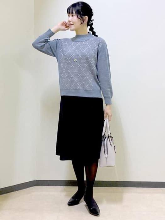  beni_gingerさんの「Reflect｜アーガイル柄ハイネックニット」を使ったコーディネート