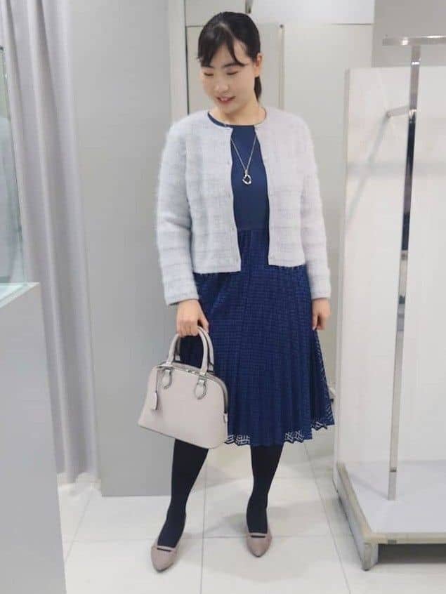 AZUSAさんの「Reflect｜【お食事会やお出かけに◎】ふんわりジャカード編みカーディガン」を使ったコーディネート