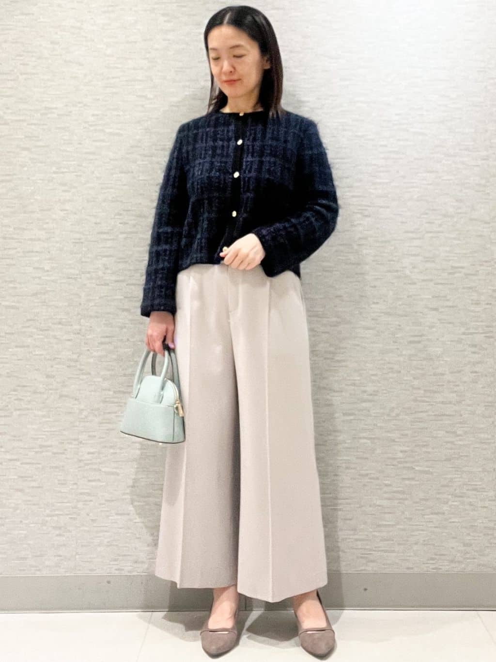 marikoさんの「Reflect｜【お食事会やお出かけに◎】ふんわりジャカード編みカーディガン」を使ったコーディネート