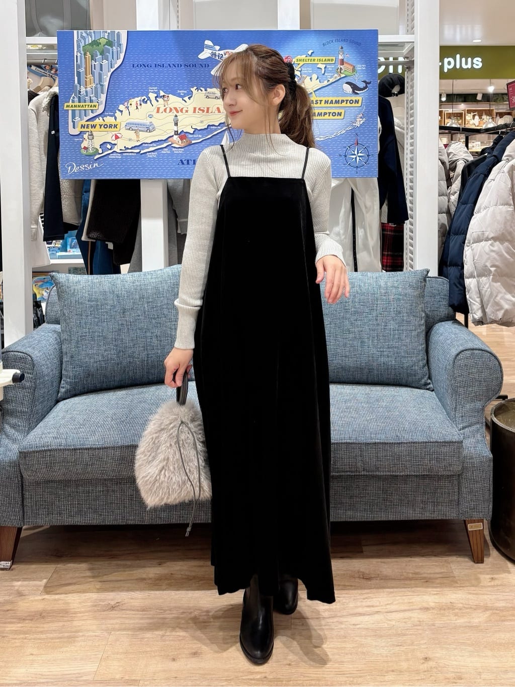 yuinaさんの「Dessin｜【撥水・2WAY】ミュラーダウンコートミドル丈」を使ったコーディネート
