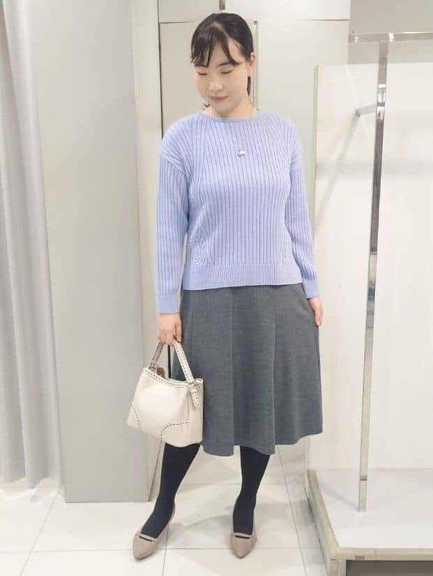 AZUSAさんの「Reflect｜【ゆったり着られる◎】ワイドリブニットプルオーバー」を使ったコーディネート