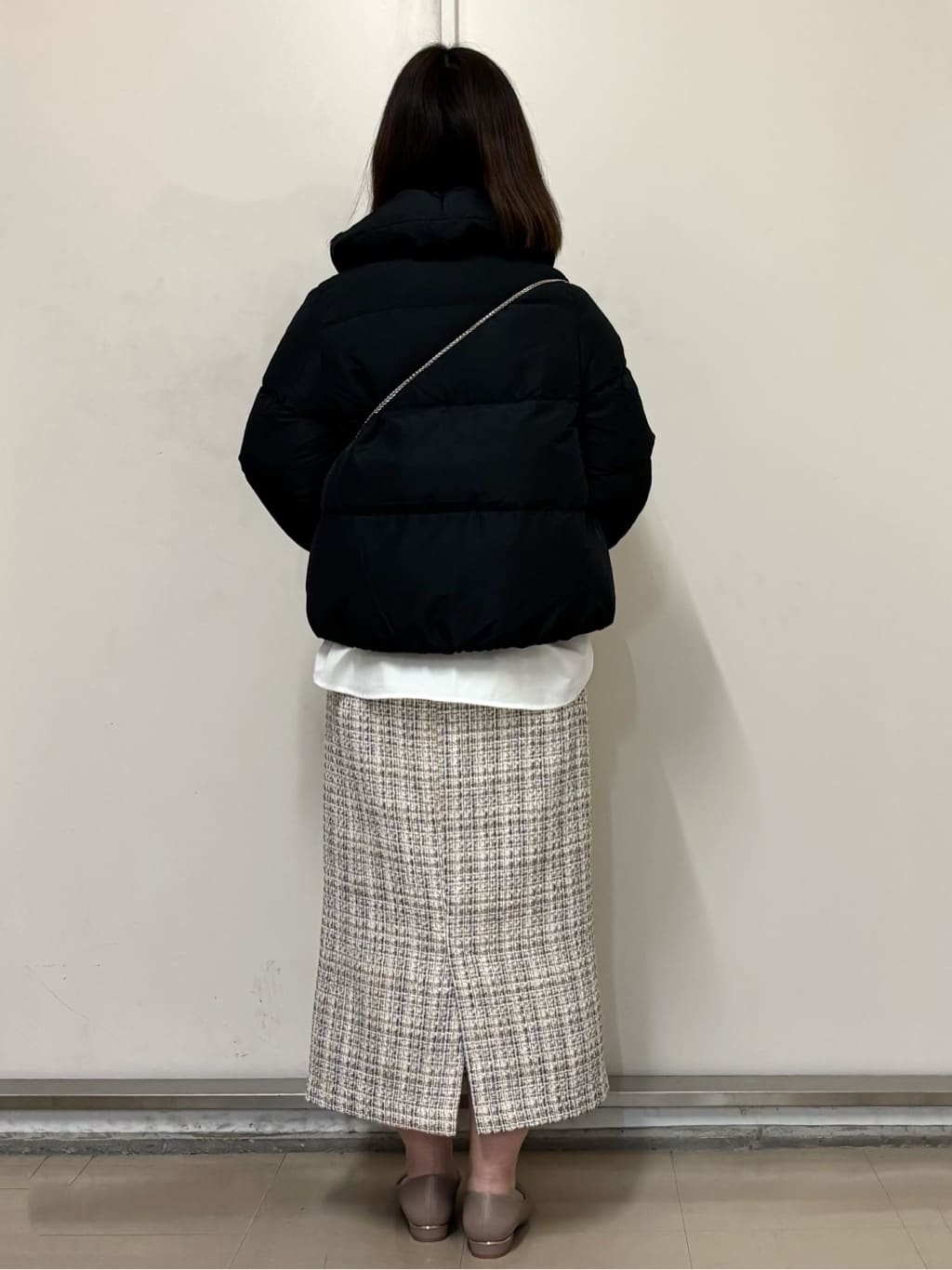 やまさんの「OPAQUE.CLIP｜MIXミドルゲージショートあぜニット【洗濯機OK】」を使ったコーディネート