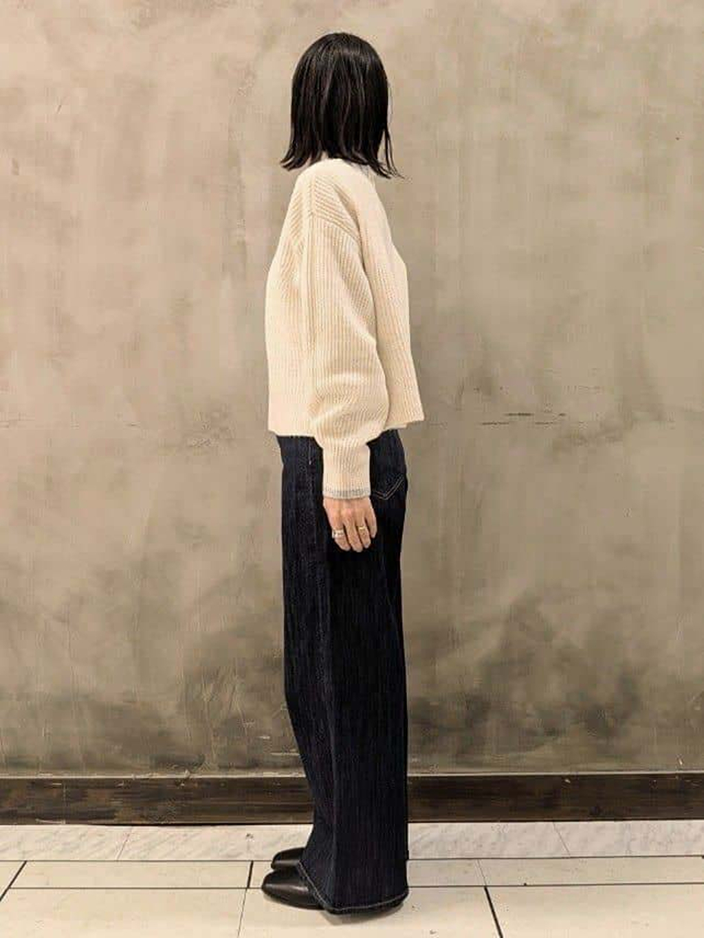 shioさんの「grove｜【洗える】ふんわりウール混ボトルネックニット」を使ったコーディネート