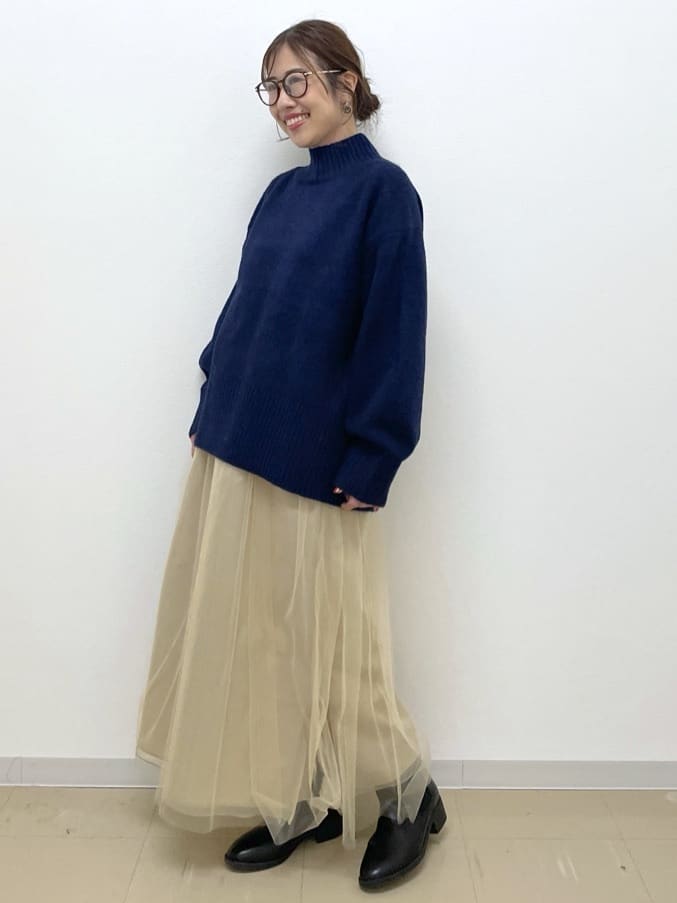 Akiさんの「OPAQUE.CLIP｜ふわふわハイネックニット【洗濯機OK】」を使ったコーディネート