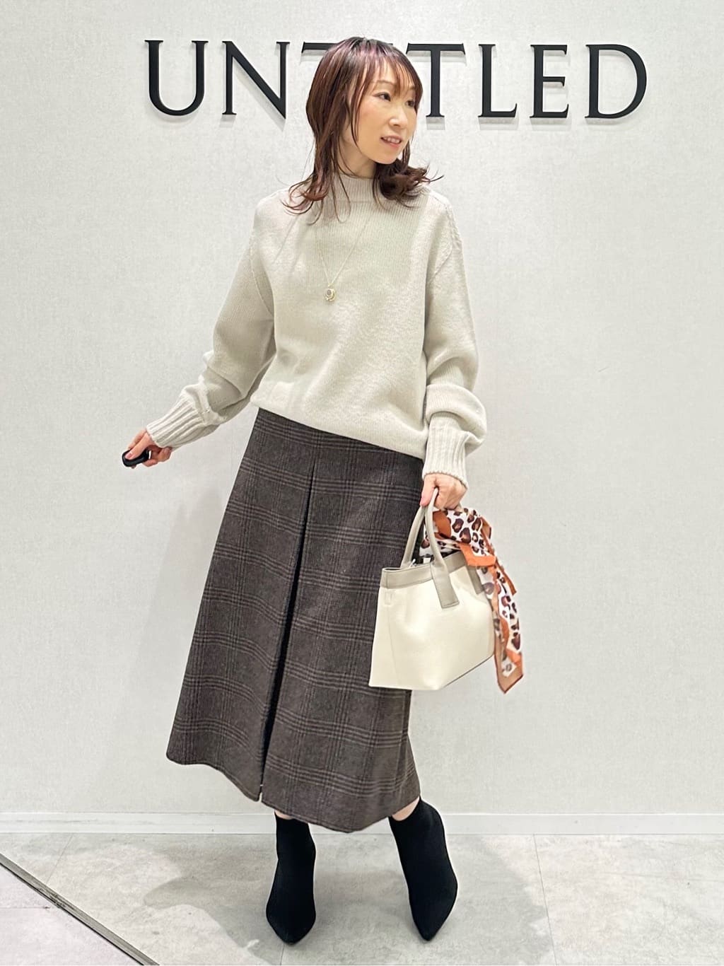 Miwaさんの「UNTITLED｜【日本製／通勤／フォーマル】カシミヤ混ノーカラーコート」を使ったコーディネート