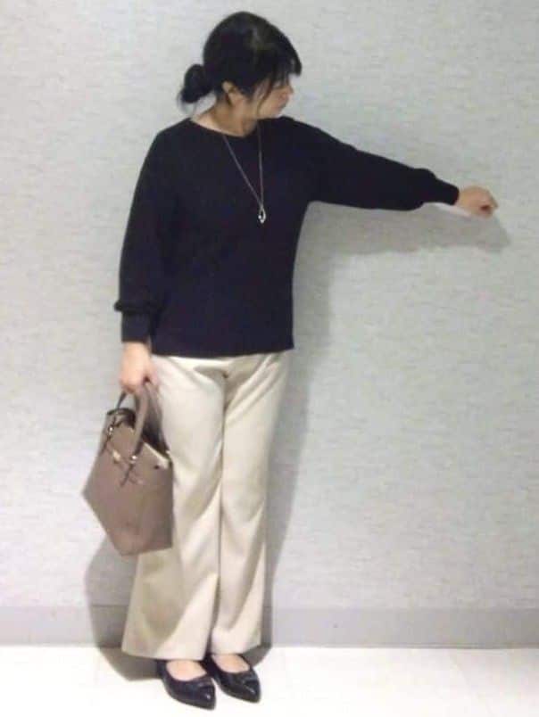 sakoさんの「Reflect｜【パンツ合わせにぴったり◎】ゆったりオフボディニット」を使ったコーディネート